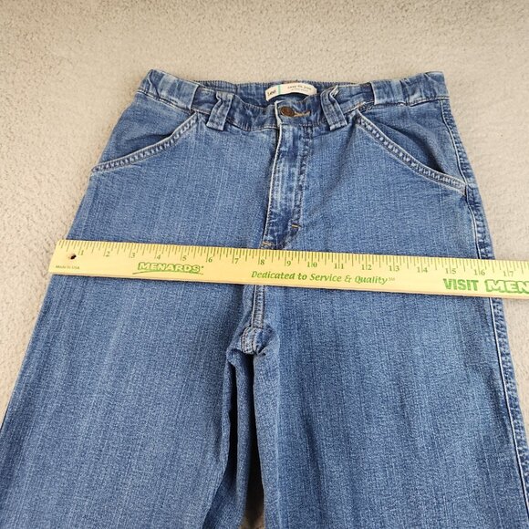 LEE Easy Fit Jeans Womens 4M Misses Blue At the Waist Straight High Rise Trouser - Picture 4 of 10
